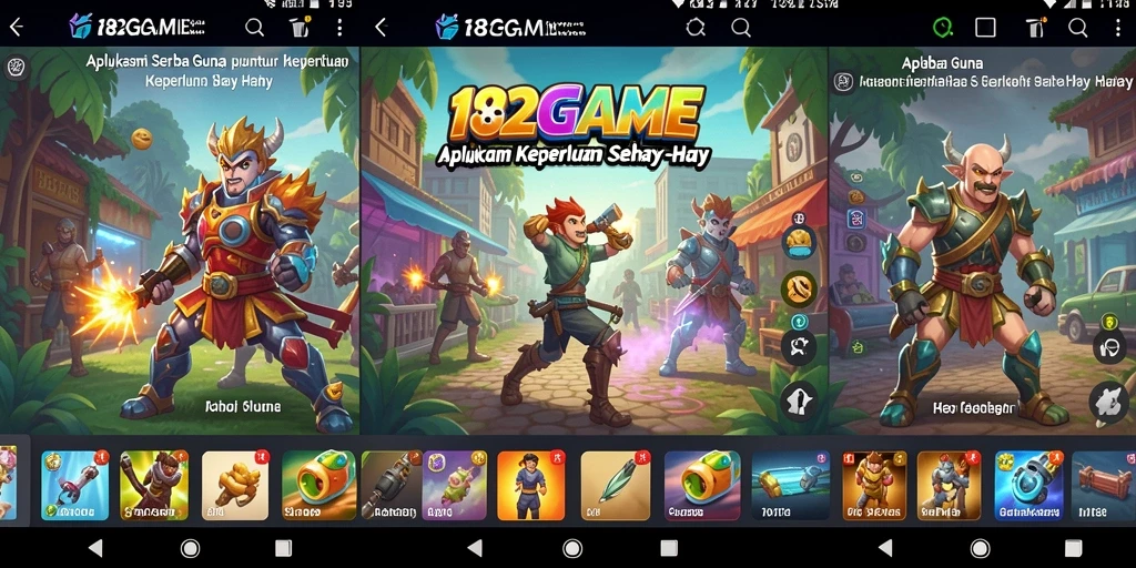 Tampilan antarmuka pengguna 182GAME yang intuitif dan menarik.