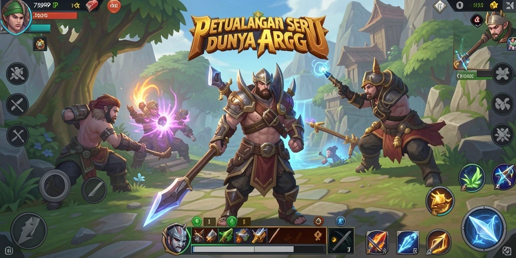 Screenshot gameplay aktif dari 789RP yang menampilkan pertarungan epik.