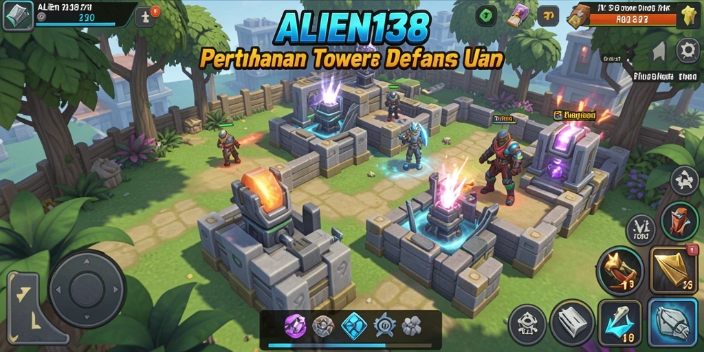 Tampilan menegangkan dalam game Tower Defense yang mendebarkan.