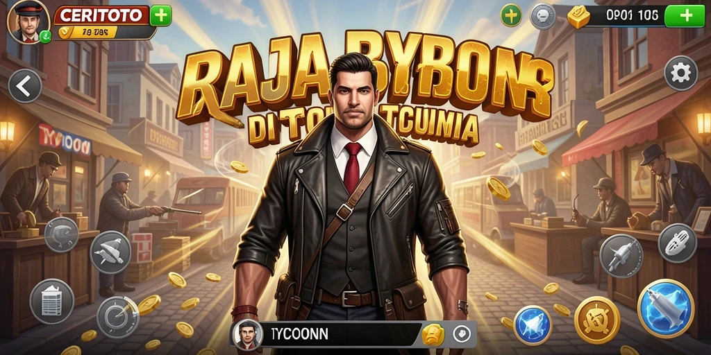 Screenshot utama CERITOTO menampilkan gameplay Tycoon yang menantang.