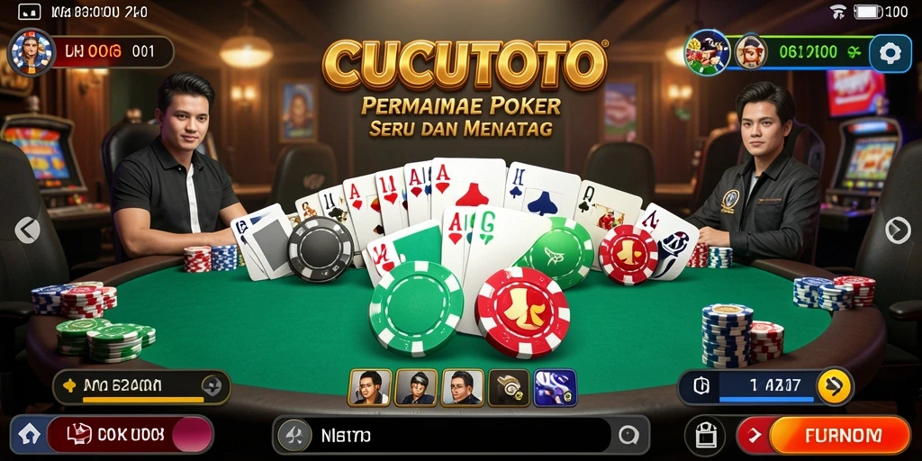 Tampilan gameplay CUCUTOTO yang seru dan mendebarkan.