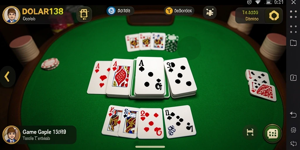 Screenshot DOLAR138 menampilkan pemain yang asyik bermain Gaple.