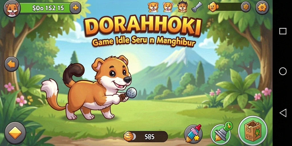Screenshot gameplay DORAHOKI yang menunjukkan karakter beraksi.