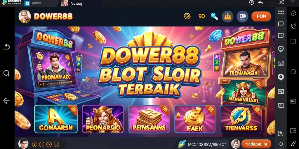 Tampilan gameplay yang menarik dari DOWER88 dengan beragam tema Slot.