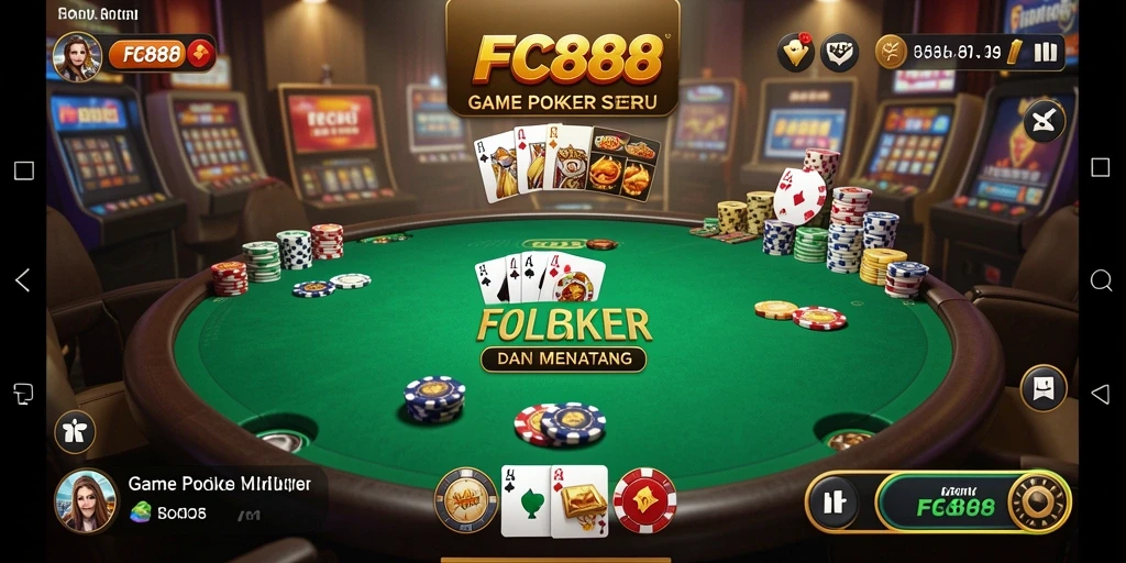 Tampilan screenshot FC888 yang menampilkan gameplay Poker yang seru.