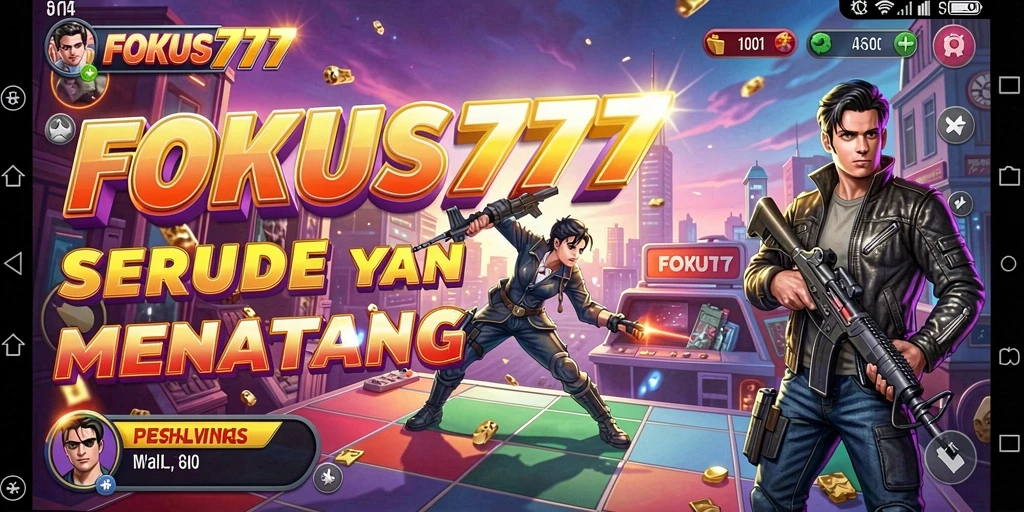 Tampilan gameplay seru dan penuh aksi dalam FOKUS777.