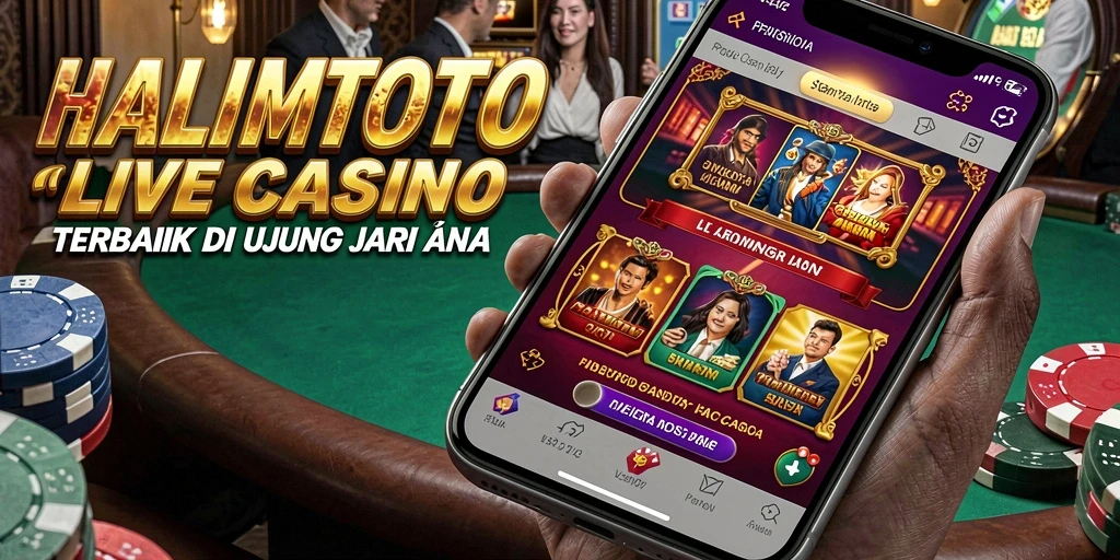 Tampilan menarik gameplay Live Casino di HALIMTOTO.
