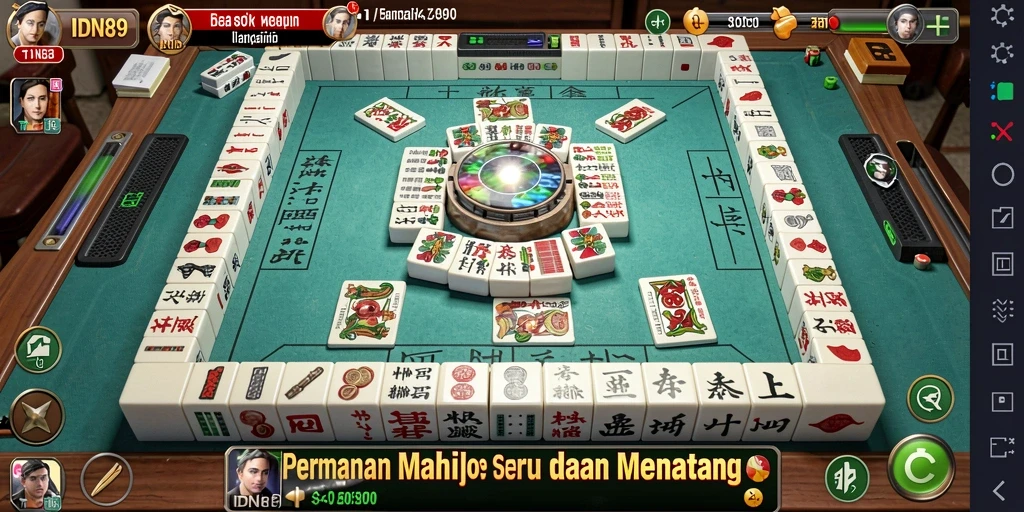 Gameplay Mahjong yang menarik dan mendebarkan di IDN89.