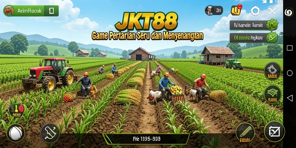 Tampilan gameplay JKT88 yang menarik dengan suasana pertanian.