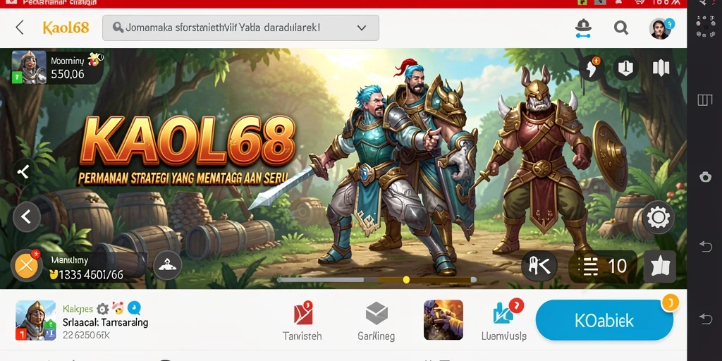 Tampilan gameplay KAOL68 yang mendebarkan dan penuh strategi.