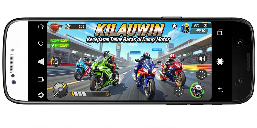 Screenshot gameplay KILAUWIN menampilkan aksi balap motor yang seru dan mendebarkan.