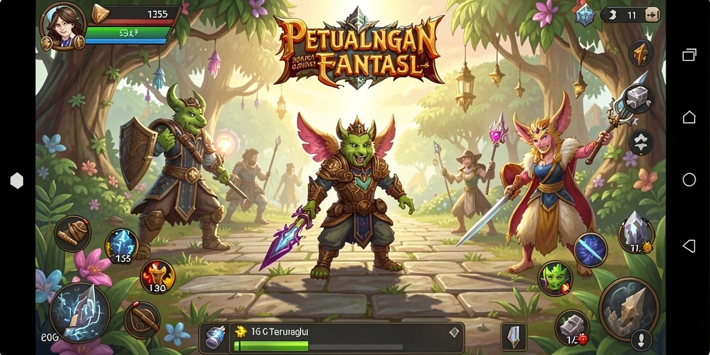 Tampilan gameplay ME355 yang seru dan mendebarkan dalam dunia RPG.