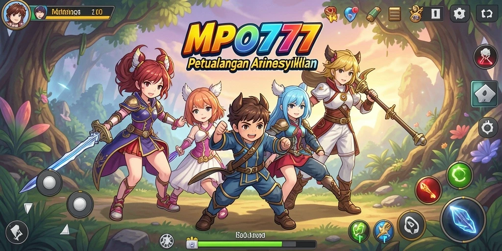 Screenshot menunjukkan pertarungan seru dengan karakter anime yang dinamis.