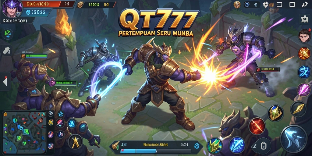 Gameplay seru dengan strategi tim di arena MOBA.