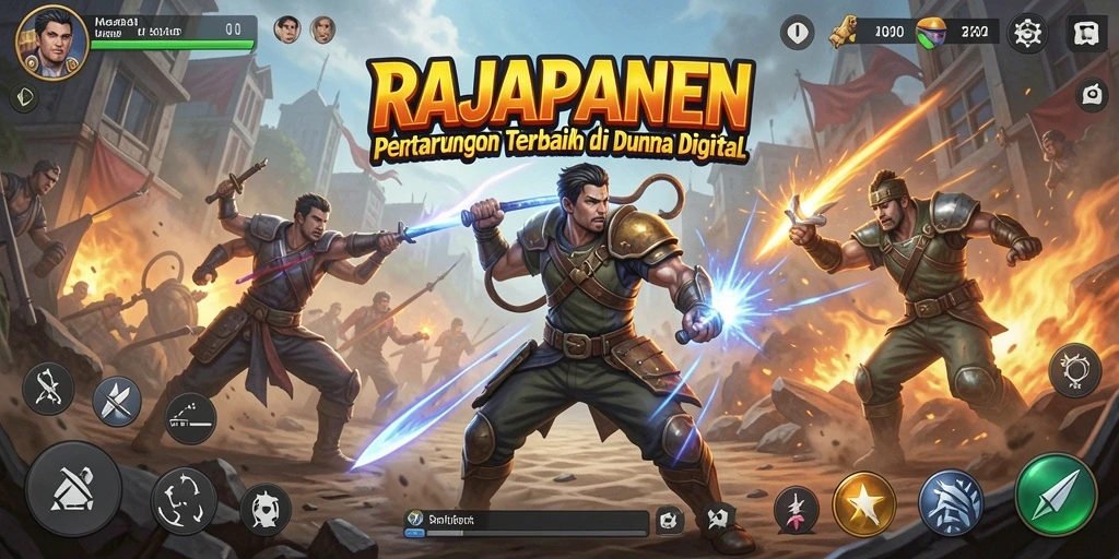 Tampilan aksi mendebarkan dalam gameplay RAJAPANEN.