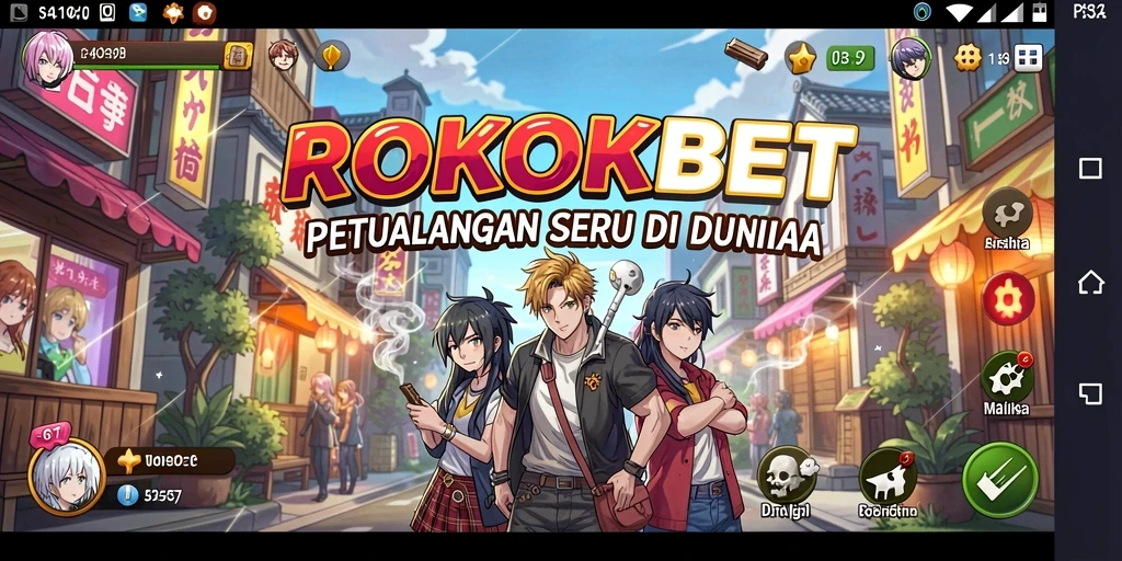 Tangkapan layar utama ROKOKBET menampilkan aksi karakter Anime yang dinamis.