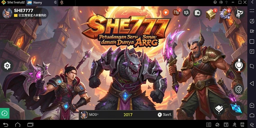 Screenshot menunjukkan pemain beraksi dalam pertarungan seru di SHE777.