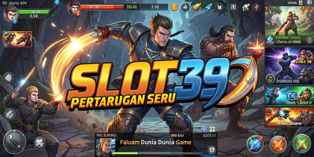 Tangkapan layar menunjukkan aksi pertarungan seru di SLOT39.