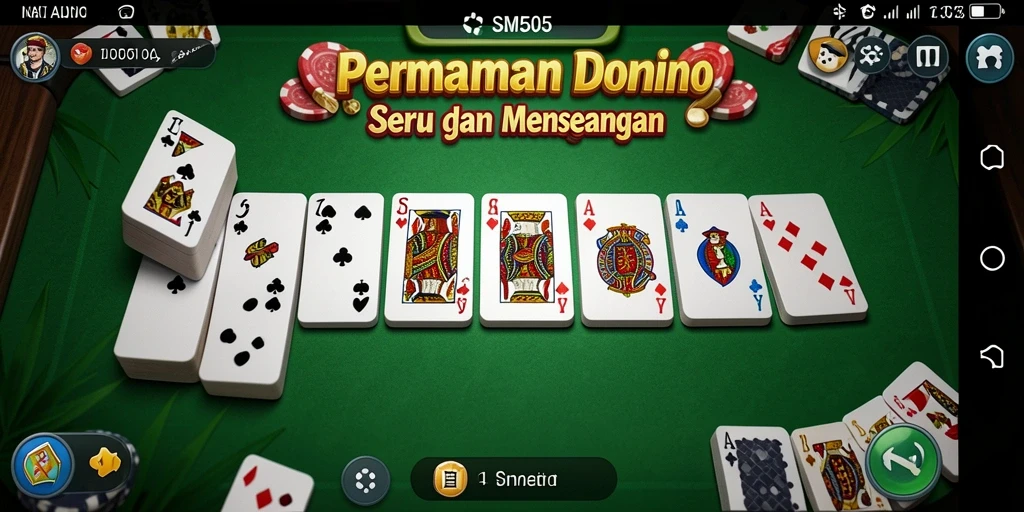 Tampilan gameplay seru dari SM605 dalam permainan Domino.
