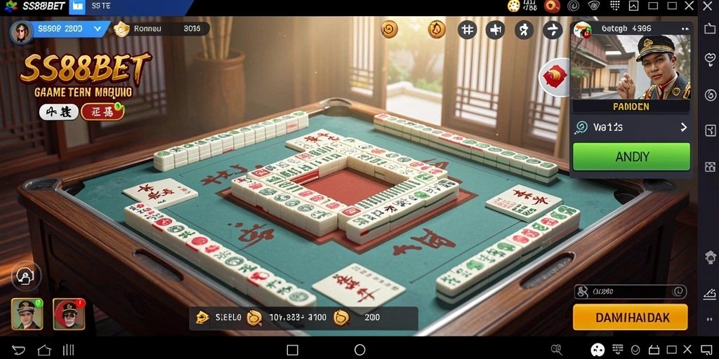 Screenshot utama SS88BET menampilkan gameplay Mahjong yang seru dan interaktif.
