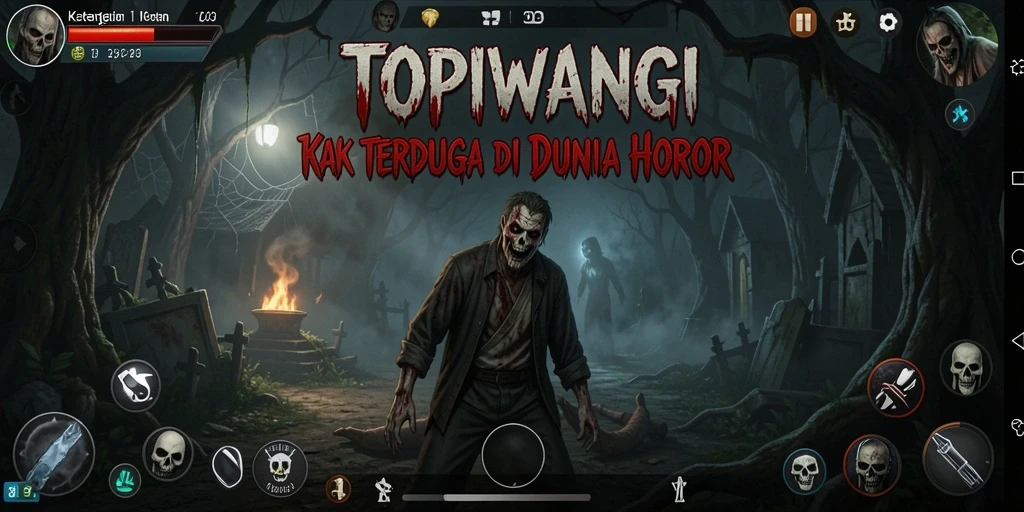 Tangkapan layar gameplay <strong>TOPIWANGI</strong> menampilkan adegan horor yang mendebarkan.