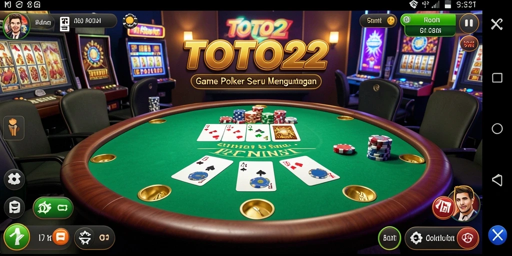 Screenshot TOTO22 menampilkan gameplay Poker yang menegangkan.