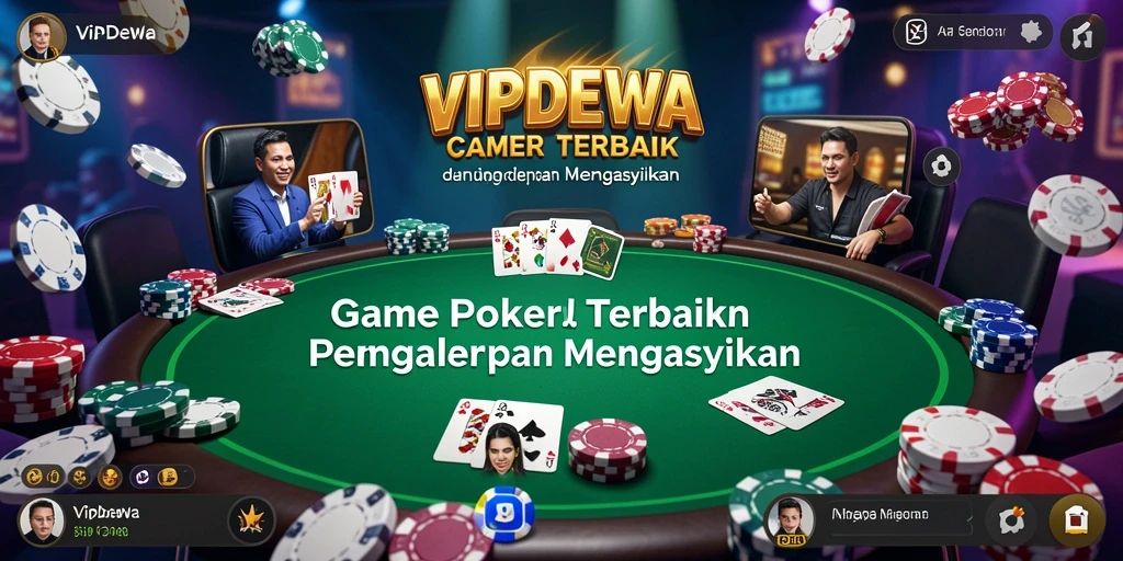 Tampilan gameplay Poker yang seru dan menarik di VIPDEWA.