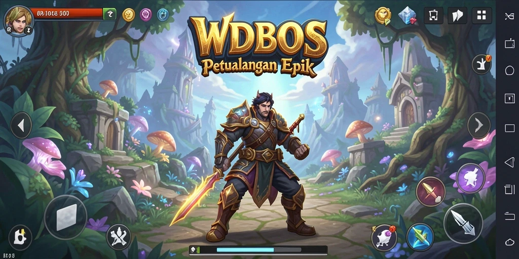 Screenshot menunjukkan aksi bertarung seru dalam permainan RPG WDBOS.