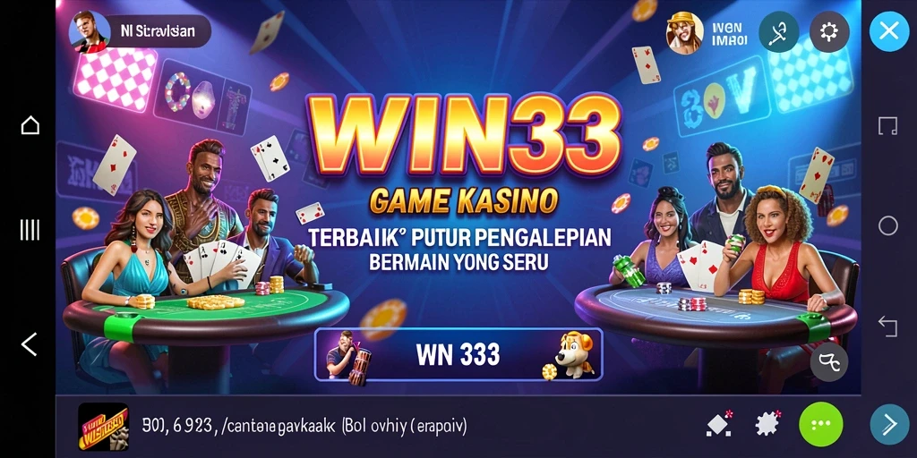 Tampilan memukau gameplay Kasino dalam WIN33 yang mengasyikkan.