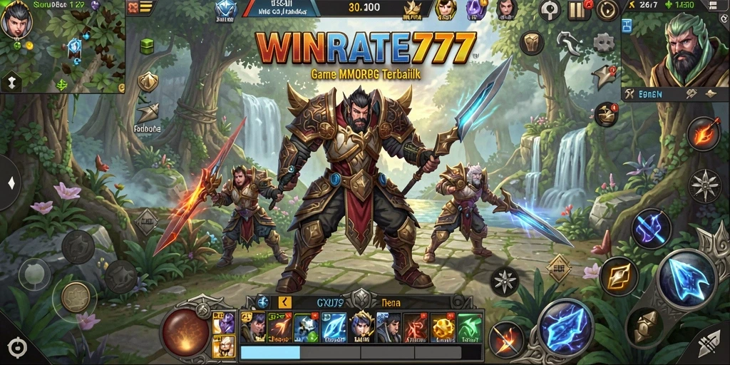 Screenshot gameplay <strong>WINRATE777</strong> dengan pertarungan epik dan grafik fantastis.