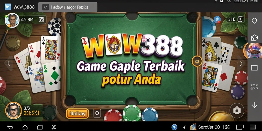Gameplay seru Gaple di WOW388 dengan tampilan menarik.