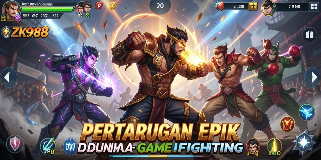 Tampilan gameplay ZK988 yang intens dan penuh aksi.