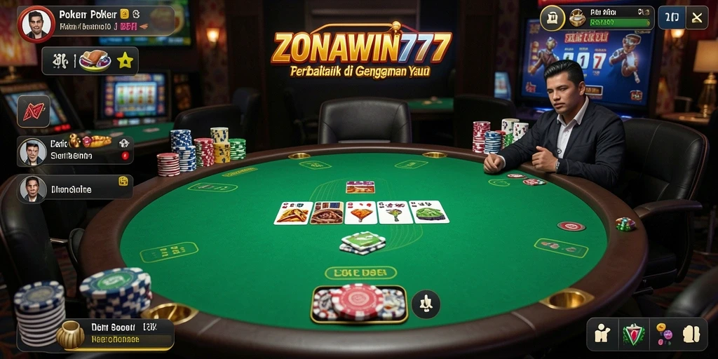 Tampilan menarik dalam permainan Poker ZONAWIN777 yang seru.