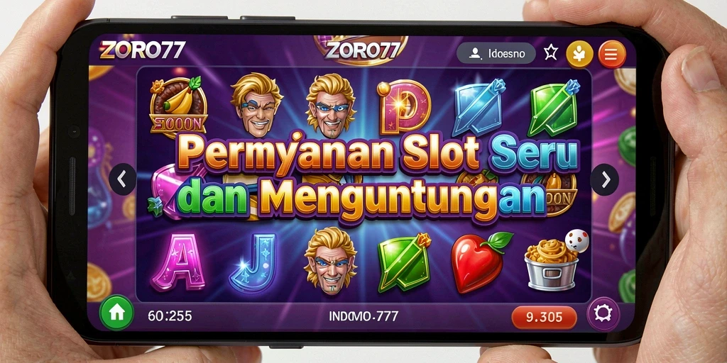 Tampilan gameplay Slot ZORO77 yang menarik dan penuh warna.